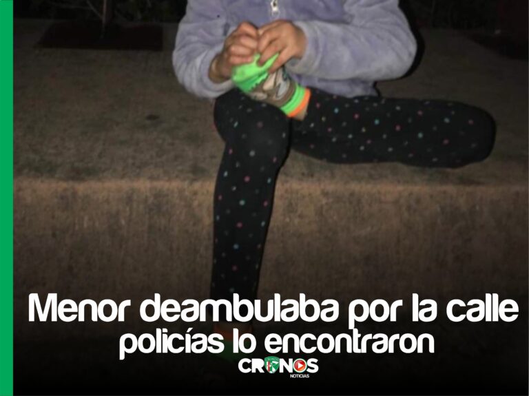 Deambulaba de madrugada por la calle policías la encontraron