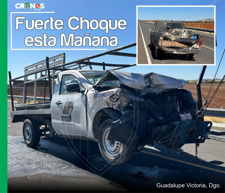 Fuerte Choque mañanero deja dos lesionados