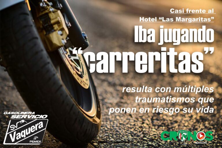 Grave motociclista al estrellarse con una camioneta