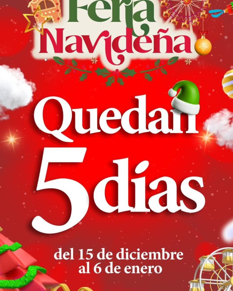 Así se ve la feria navideña desde las alturas