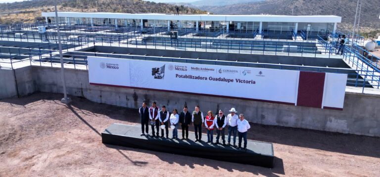 Agua limpia y libre de flúor para Durango; Esteban Villegas y Gobierno Federal ponen en marcha la Planta Potabilizadora Guadalupe Victoria
