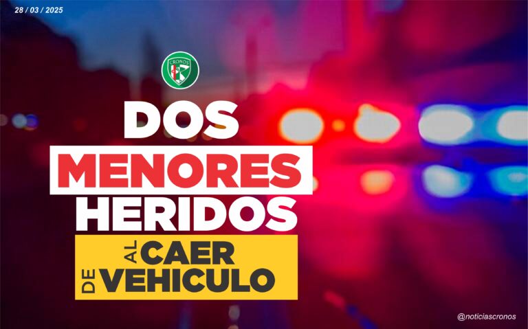 Dos menores resultan heridos tras caer de una camioneta en Cuencamé