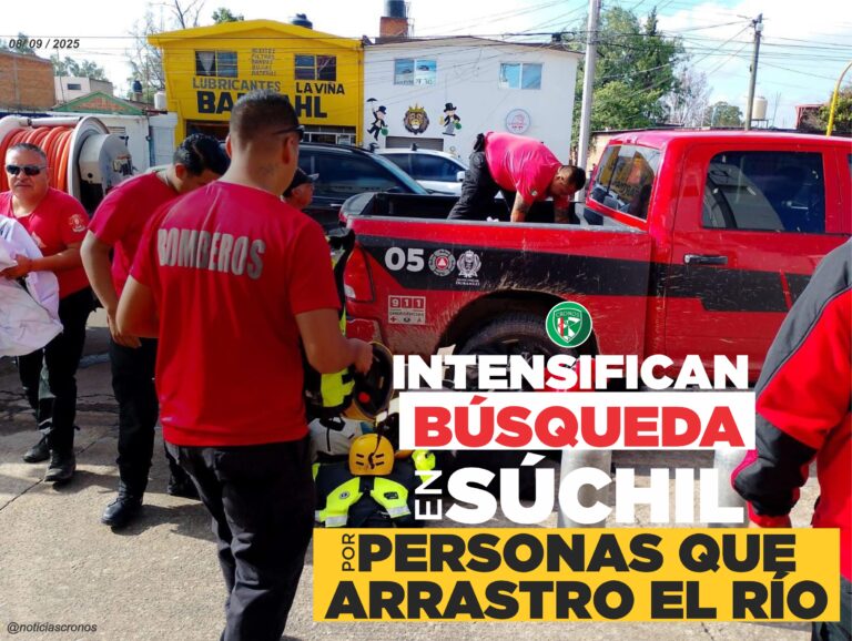 Buscan a los ocupantes de un vehículo que se llevo la corriente en Súchil