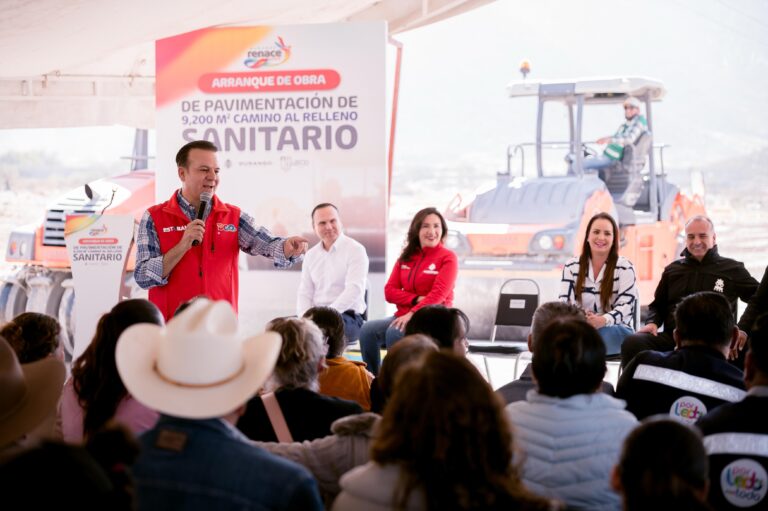 Inician Esteban y Susy pavimentación del camino al relleno sanitario; mejorará la operatividad de los servicios públicos