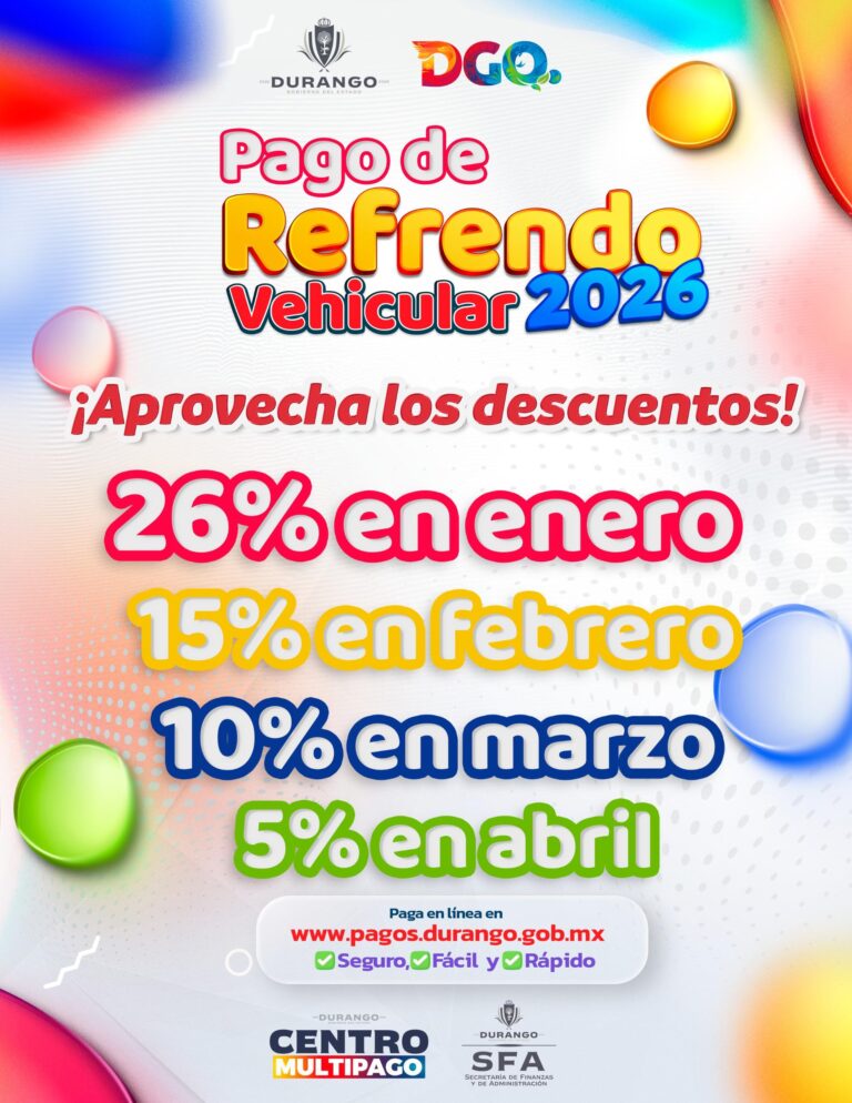 Aprovecha los descuentos de hasta 26 % en el refrendo vehicular 2026