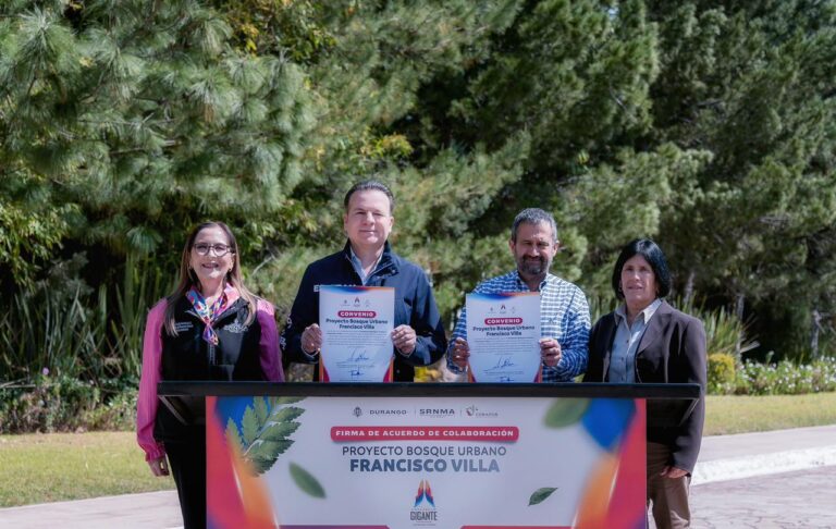 Durango tendrá un nuevo pulmón urbano; el gobernador Esteban firma convenio con CONAFOR para desarrollar el Bosque Urbano Francisco Villa