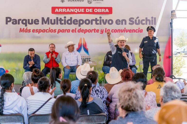 Habitantes de Súchil reconocen obras del gobernador Esteban que mejoran espacios deportivos y de convivencia para jóvenes y familias